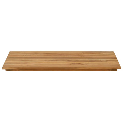 Table Top 80 x 40 x 3.5 cm Rectangular Solid Teak Wood Natural