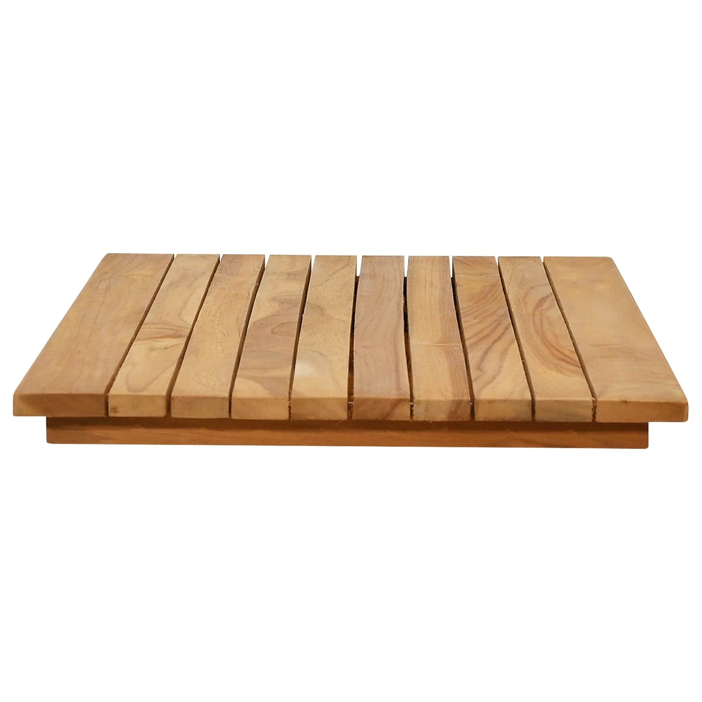 Table Top 80 x 40 x 3.5 cm Rectangular Solid Teak Wood Natural