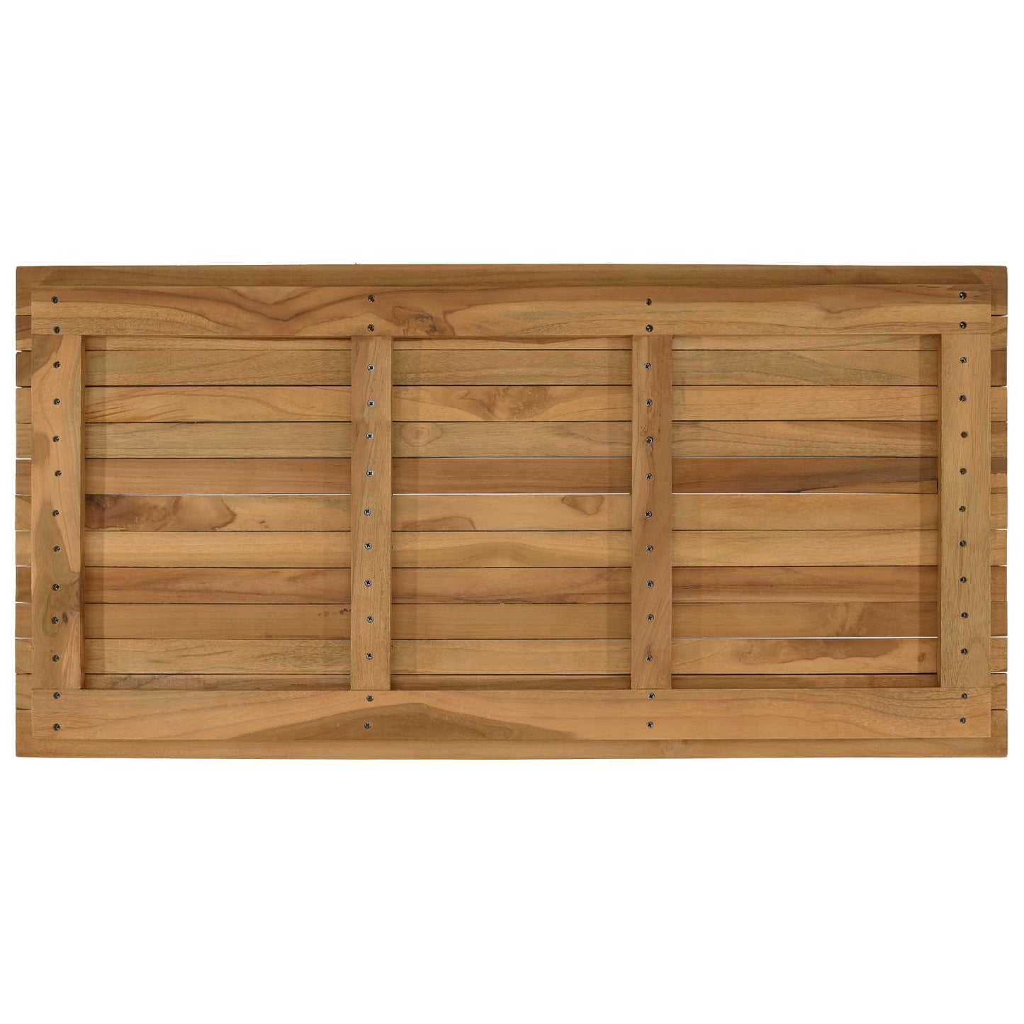 Table Top 100 x 50 x 3.5 cm Rectangular Solid Teak Wood Natural