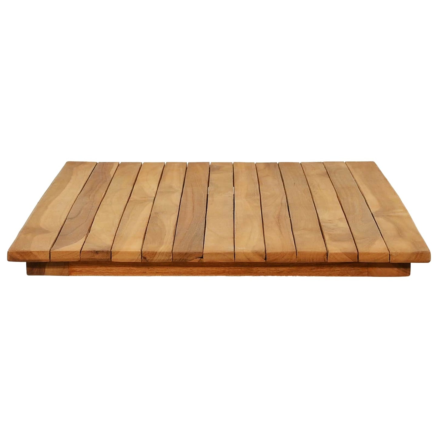 Table Top 100 x 50 x 3.5 cm Rectangular Solid Teak Wood Natural