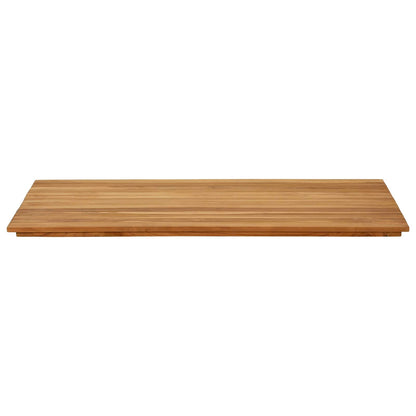 Table Top 110 x 55 x 3.5 cm Rectangular Solid Teak Wood Natural