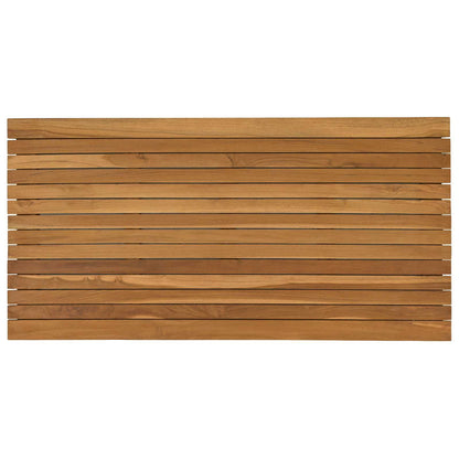 Table Top 110 x 55 x 3.5 cm Rectangular Solid Teak Wood Natural