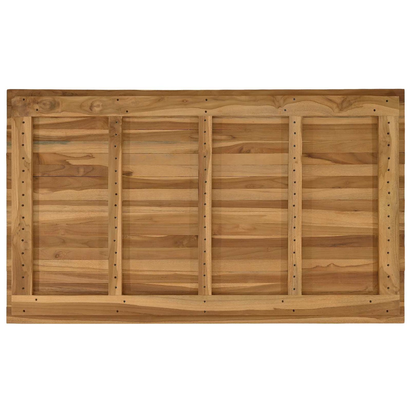 Table Top 120 x 70 x 3.5 cm Rectangular Solid Teak Wood Natural