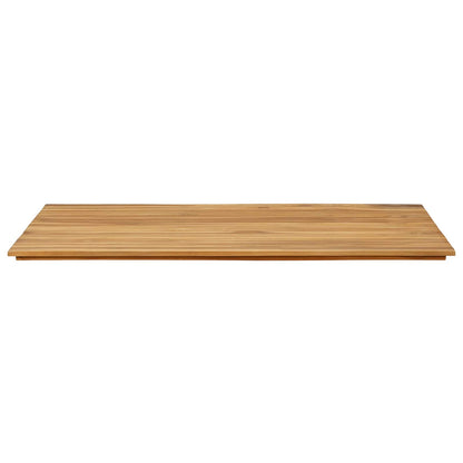 Table Top 120 x 70 x 3.5 cm Rectangular Solid Teak Wood Natural
