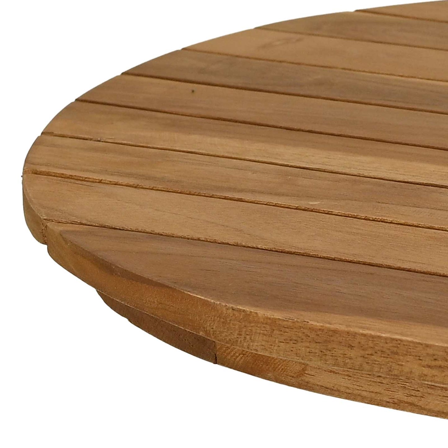 Table Top 80 x 40 x 3.5 cm Oval Solid Teak Wood Natural