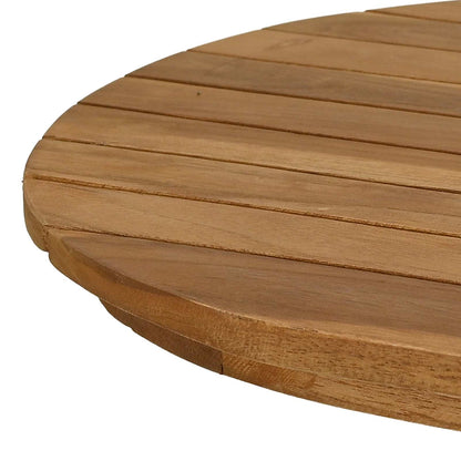 Table Top 80 x 40 x 3.5 cm Oval Solid Teak Wood Natural