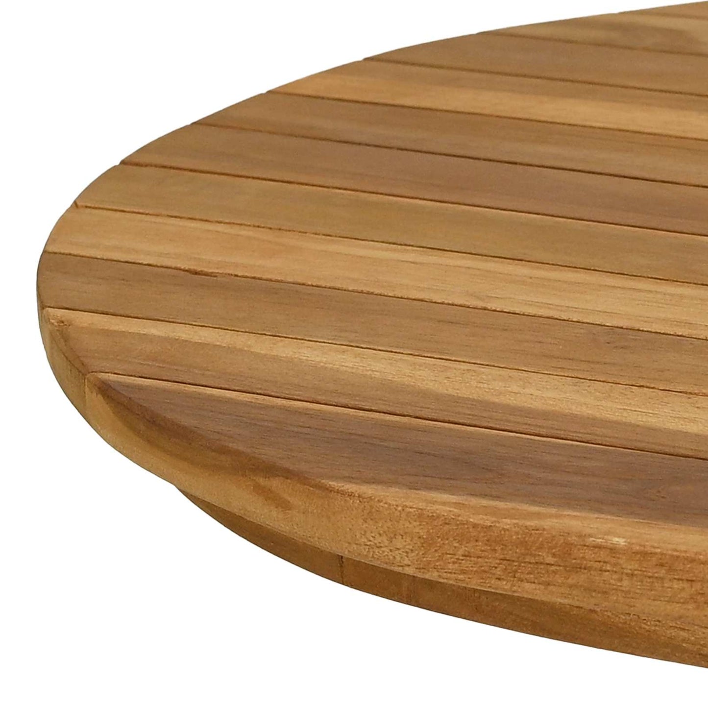 Table Top 90 x 45 x 3.5 cm Oval Solid Teak Wood Natural