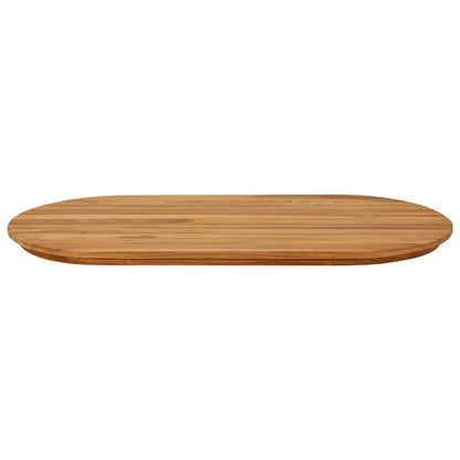 Table Top 90 x 45 x 3.5 cm Oval Solid Teak Wood Natural