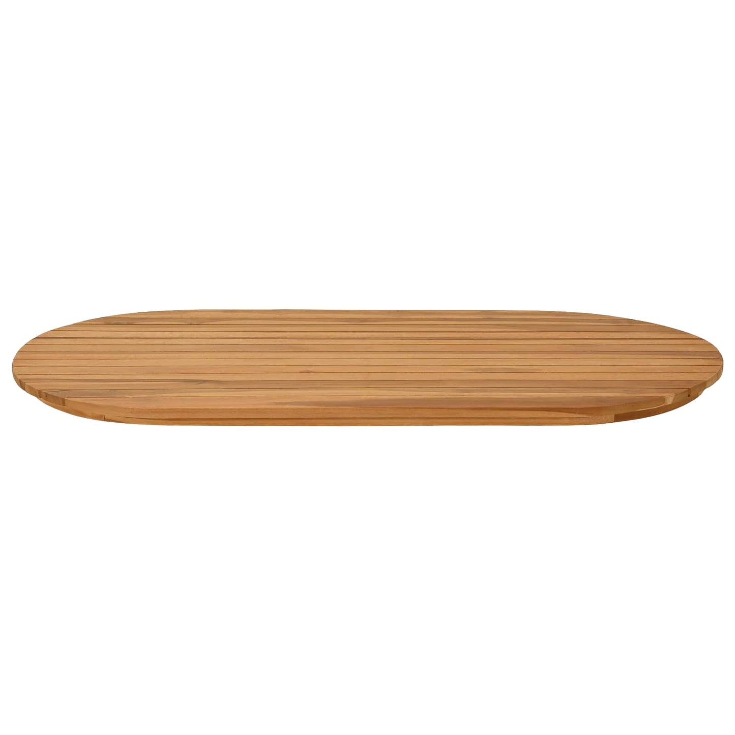 Table Top 100 x 50 x 3.5 cm Oval Solid Teak Wood Natural