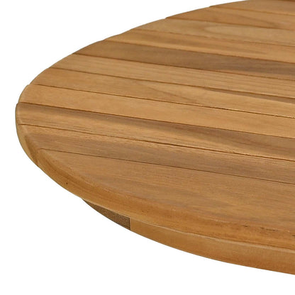 Table Top 110 x 55 x 3.5 cm Oval Solid Teak Wood Natural
