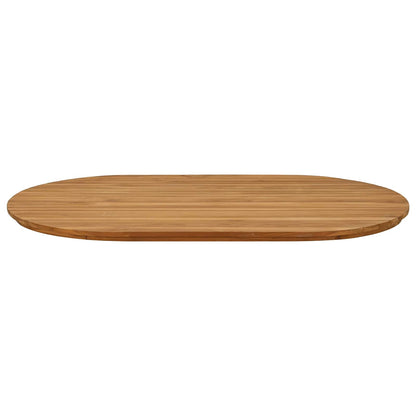 Table Top 120 x 70 x 3.5 cm Oval Solid Teak Wood Natural