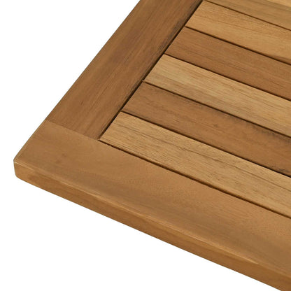Table Top Rectangular Solid Teak Wood Natural