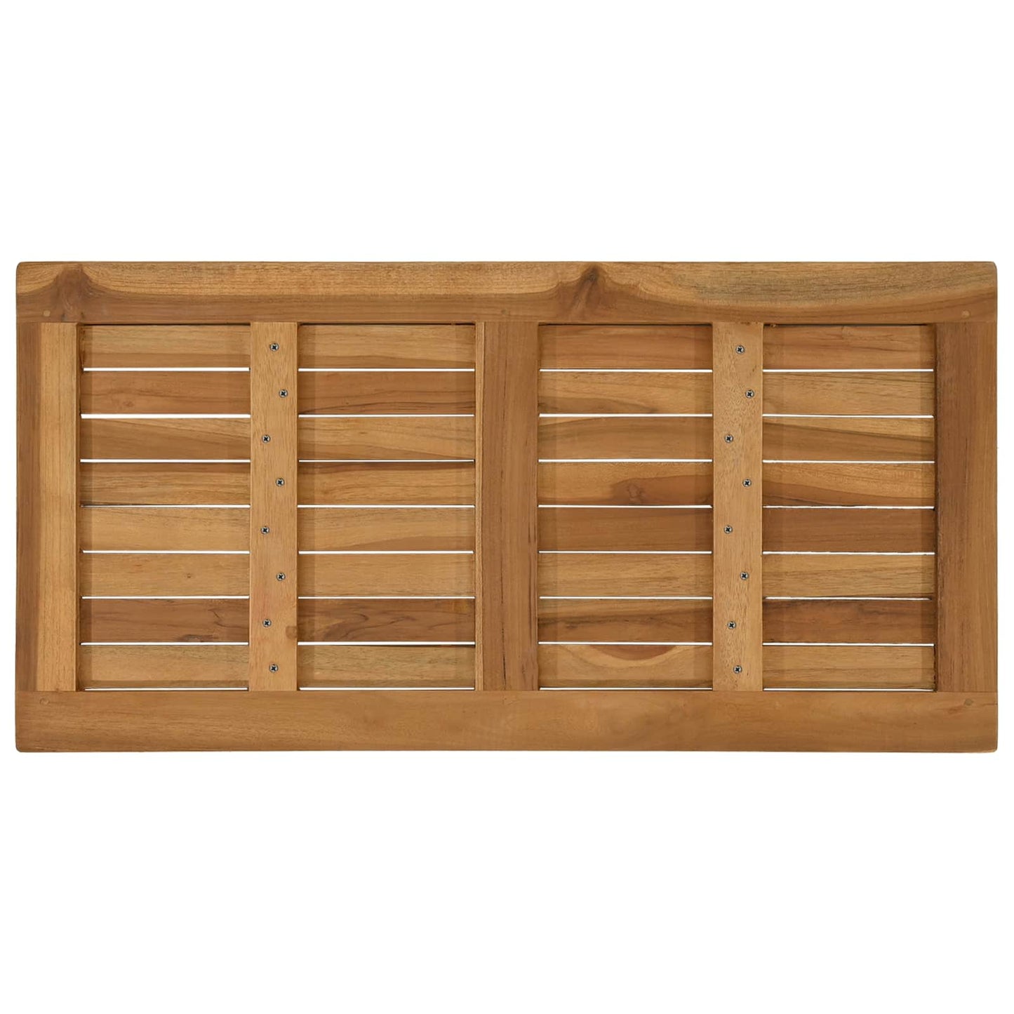 Table Top Rectangular Solid Teak Wood Natural