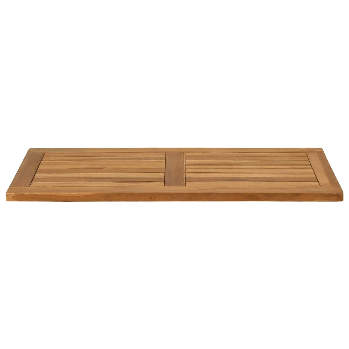 Table Top Rectangular Solid Teak Wood Natural
