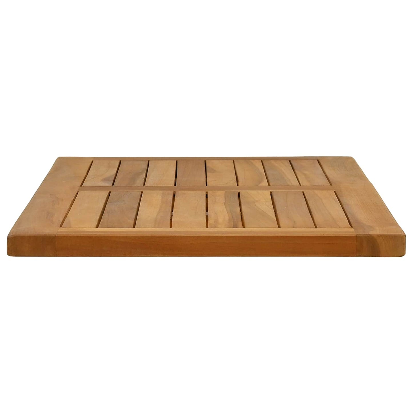 Table Top Rectangular Solid Teak Wood Natural
