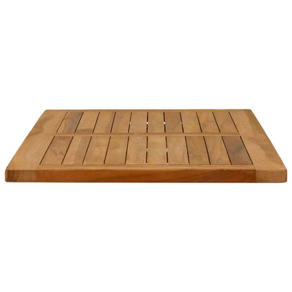 Table Top Rectangular Solid Teak Wood Natural