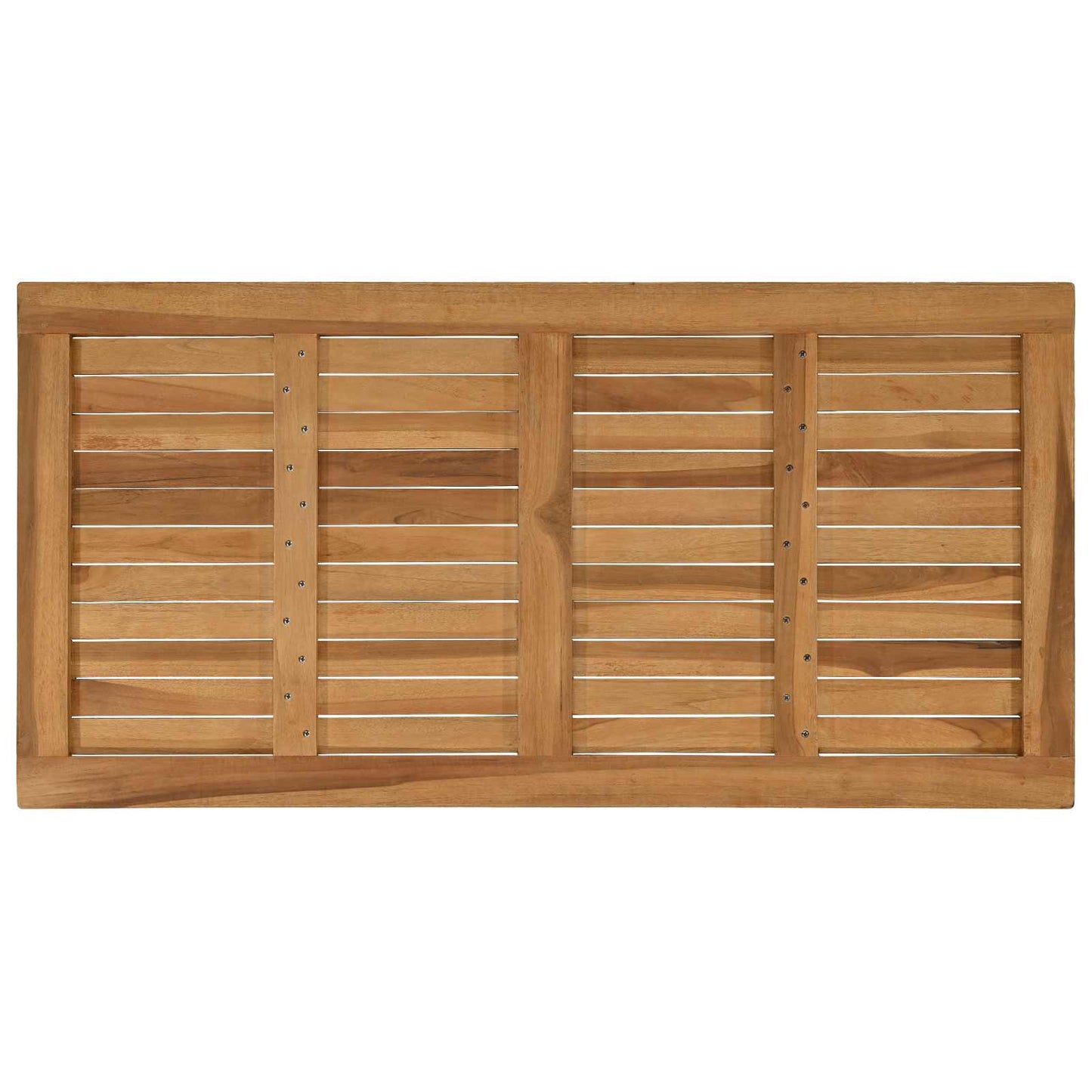 Table Top Rectangular Solid Teak Wood Natural