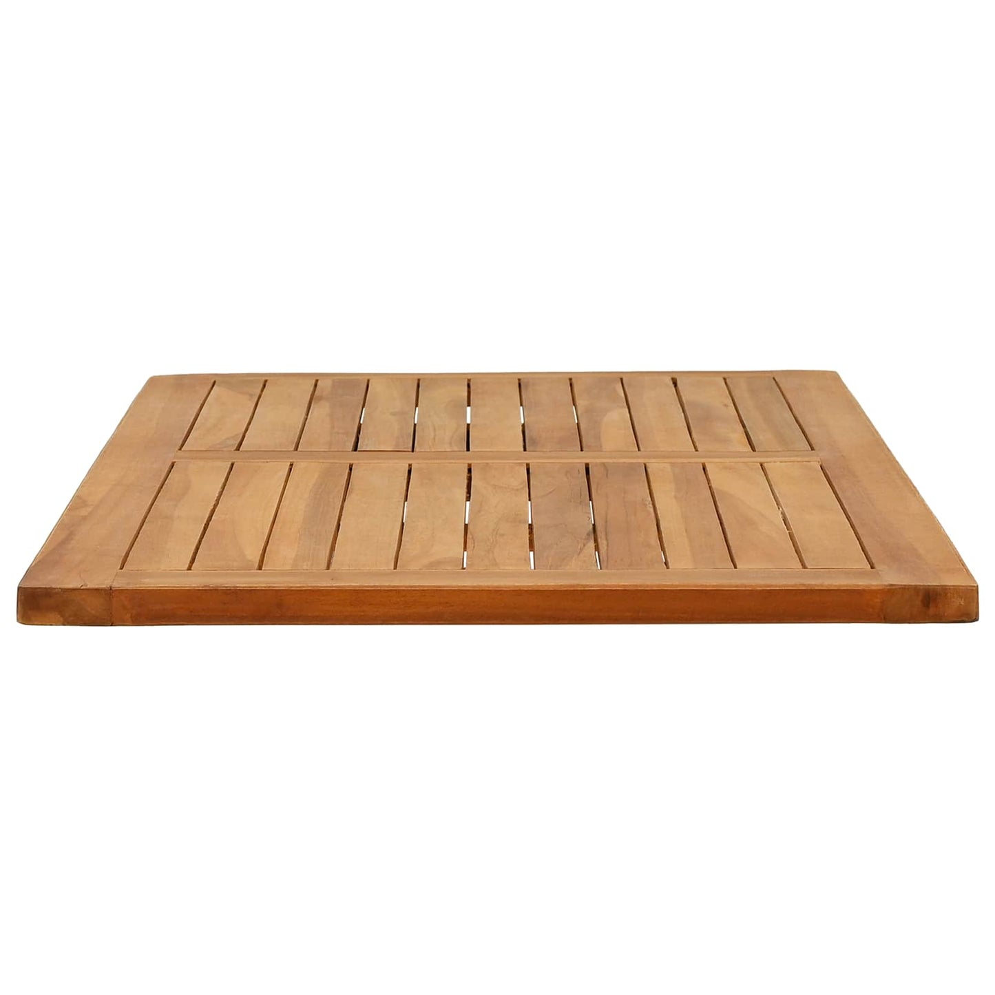 Table Top Rectangular Solid Teak Wood Natural