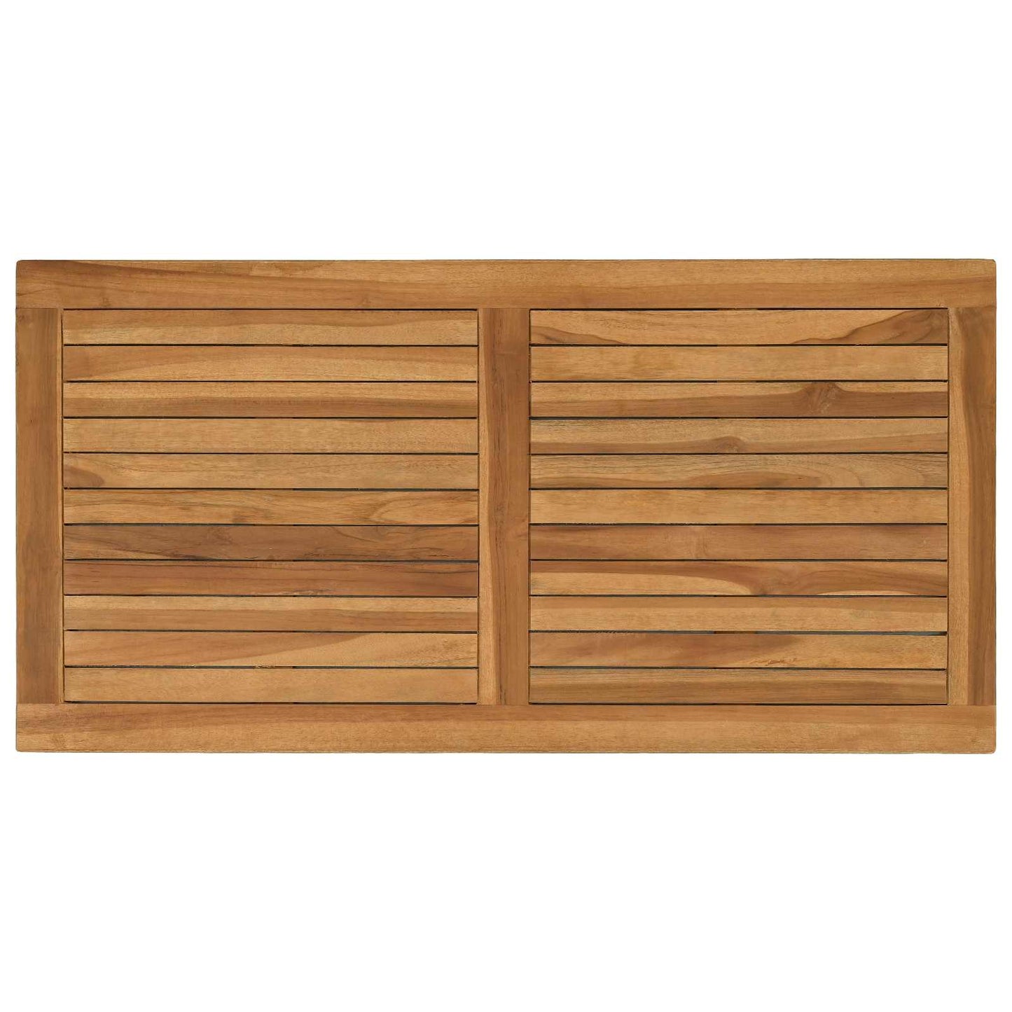 Table Top Rectangular Solid Teak Wood Natural