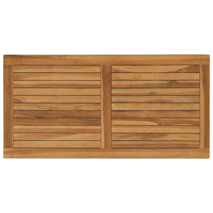 Table Top Rectangular Solid Teak Wood Natural