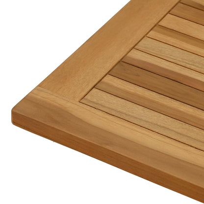 Table Top Rectangular Solid Teak Wood Natural