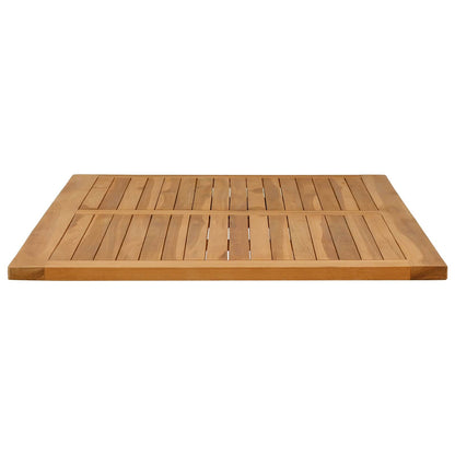 Table Top Rectangular Solid Teak Wood Natural