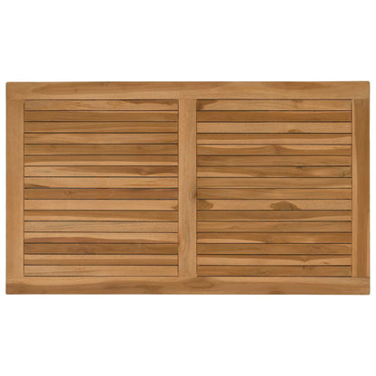 Table Top Rectangular Solid Teak Wood Natural
