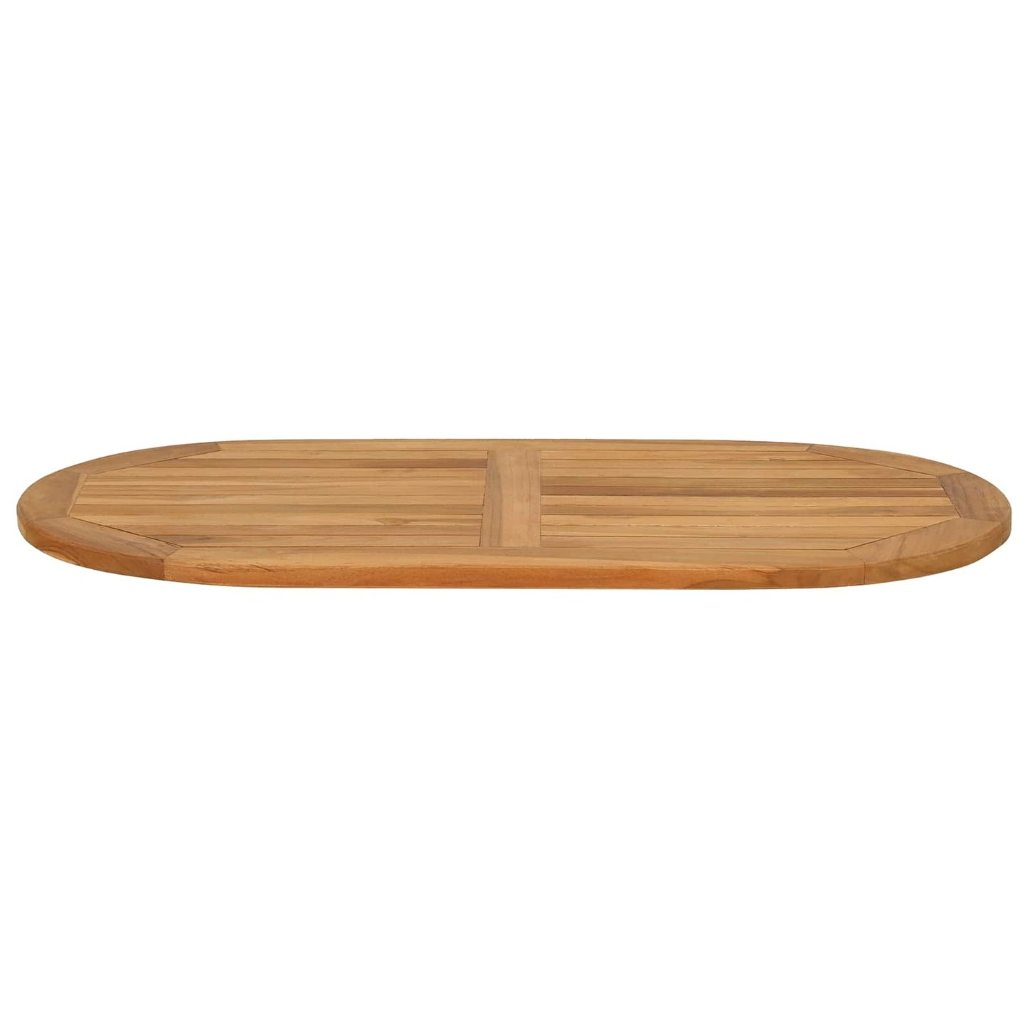 Table Top Oval Solid Teak Wood Natural