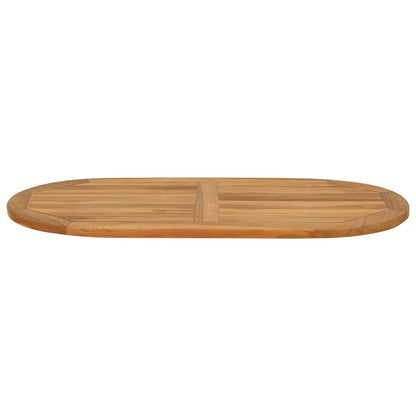 Table Top Oval Solid Teak Wood Natural