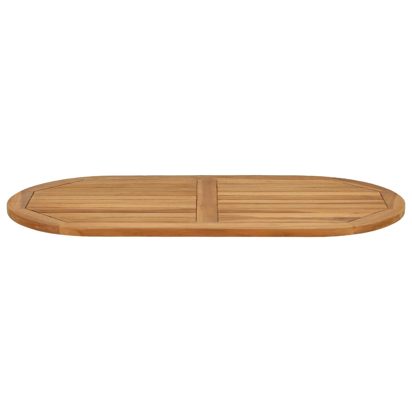 Table Top Oval Solid Teak Wood Natural