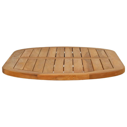 Table Top Oval Solid Teak Wood Natural