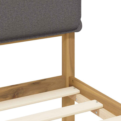 Bed Frame with Upholstered Headboard Whitewash and Light Grey