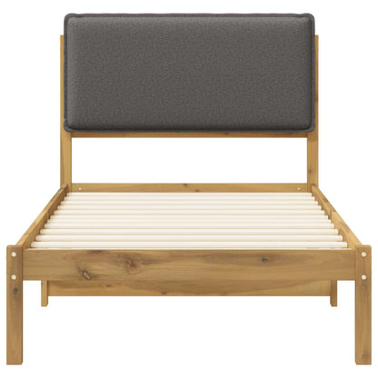 Bed Frame with Upholstered Headboard Whitewash and Light Grey