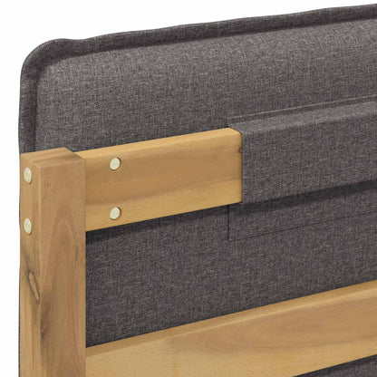Bed Frame with Upholstered Headboard Whitewash and Light Grey