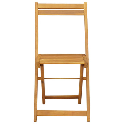 Outdoor Bistro Chairs Folding 8 pcs Natural 40 x 53 x 80 cm