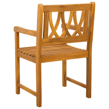 Garden Chairs 4 pcs Natural Solid Acacia Wood