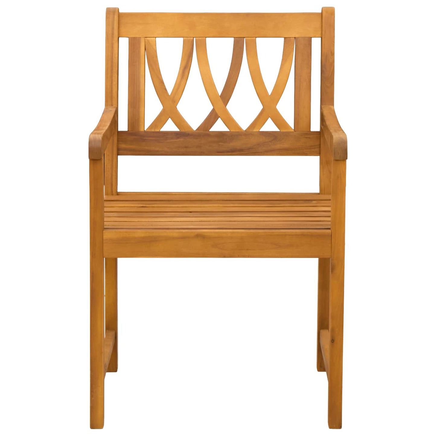 Garden Chairs 4 pcs Natural Solid Acacia Wood