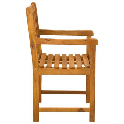 Garden Chairs 4 pcs Natural Solid Acacia Wood