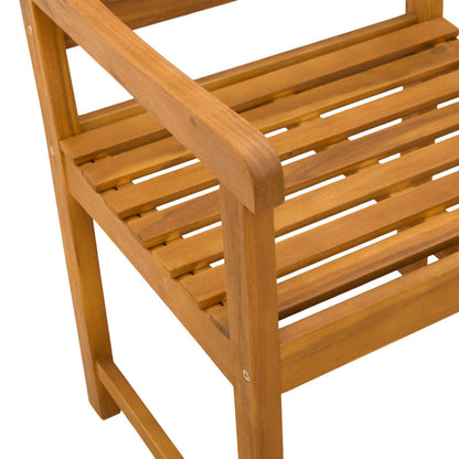 Garden Chairs 6 pcs Natural Solid Acacia Wood