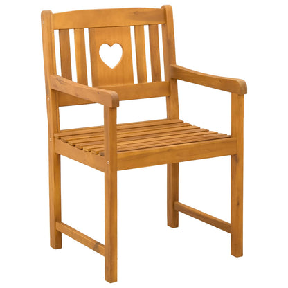 Garden Chairs 6 pcs Natural Solid Acacia Wood