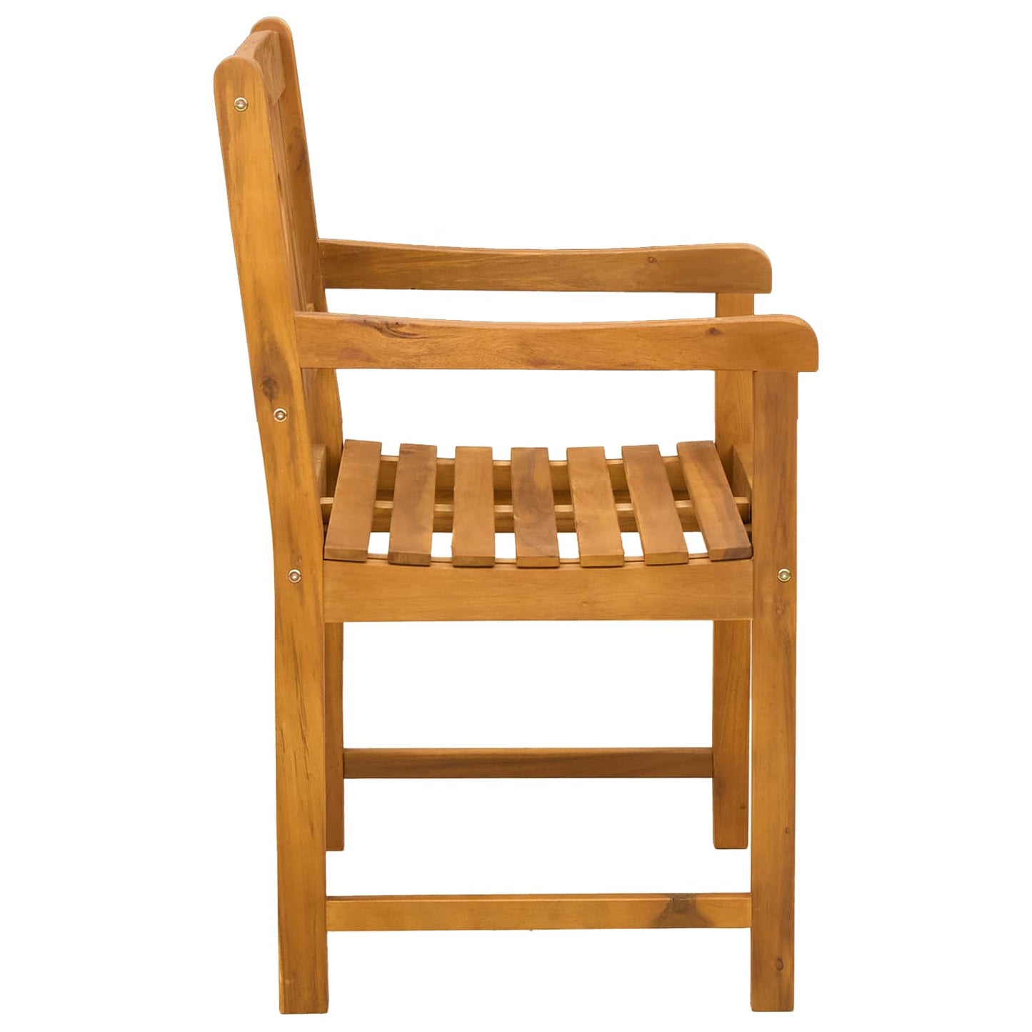 Garden Chairs 8 pcs Natural Solid Acacia Wood