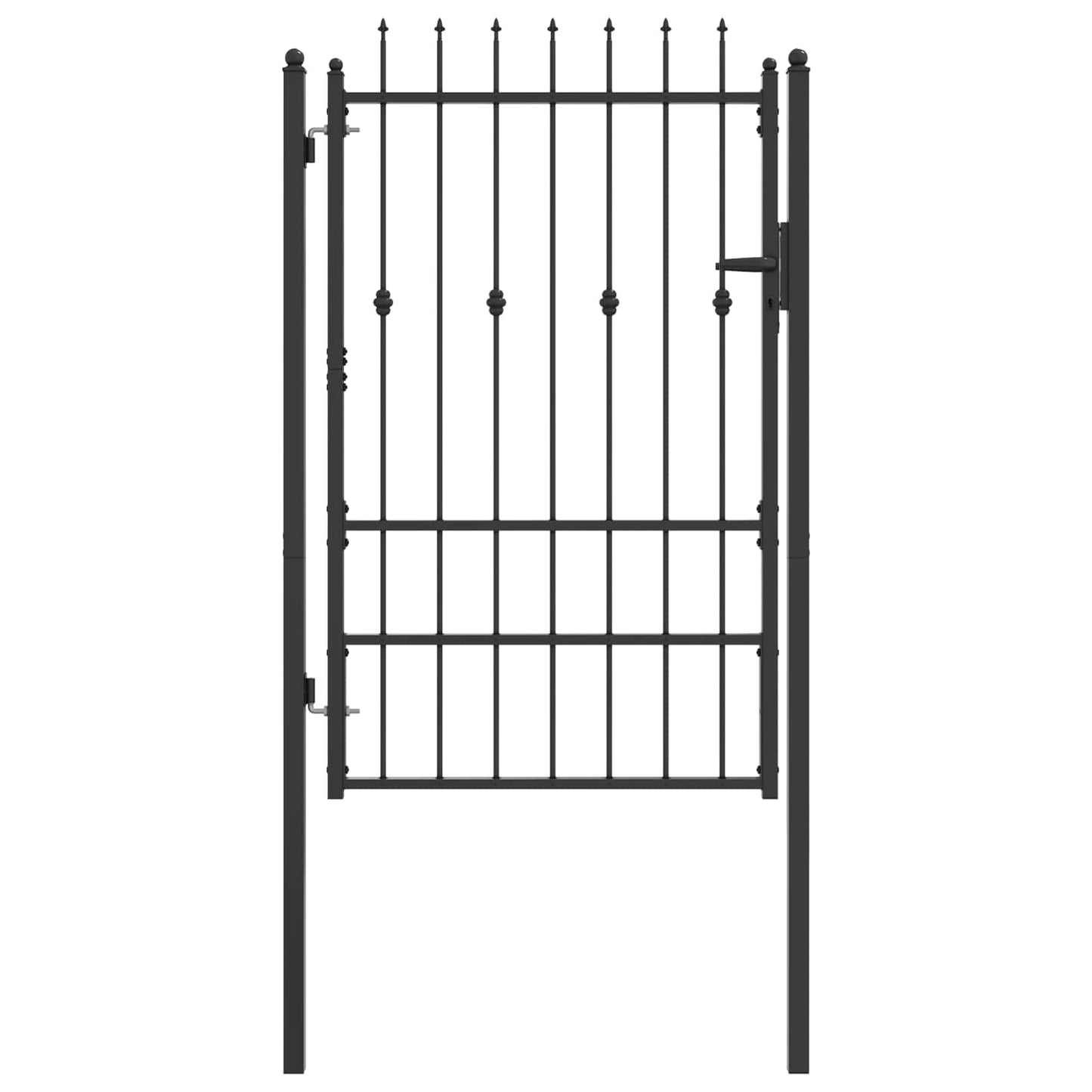 Fence Gate HORST 100 x 150 cm Metal Black Lockable