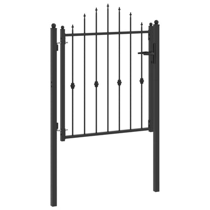 Fence Gate HORST 100 x 100 cm Metal Black Lockable
