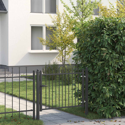 Fence Gate HORST 100 x 75 cm Metal Black Lockable
