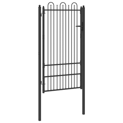 Fence Gate HORST 100 x 175 cm Steel Black Lockable
