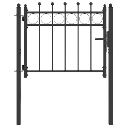 Fence Gate HORST 100 x 75 cm Metal Black Lockable
