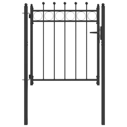 Fence Gate HORST 100 x 100 cm Metal Black Lockable