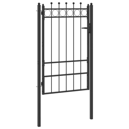 Fence Gate HORST 100 x 150 cm Metal Black Lockable