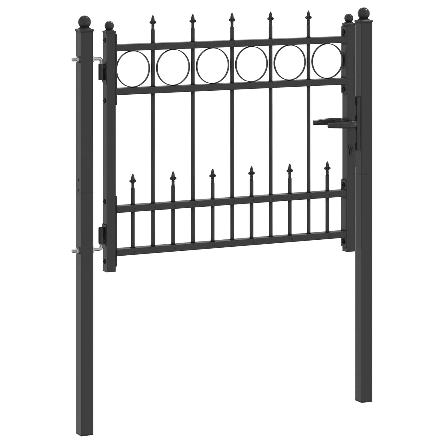 Fence Gate HORST 100 x 75 cm Metal Black Lockable