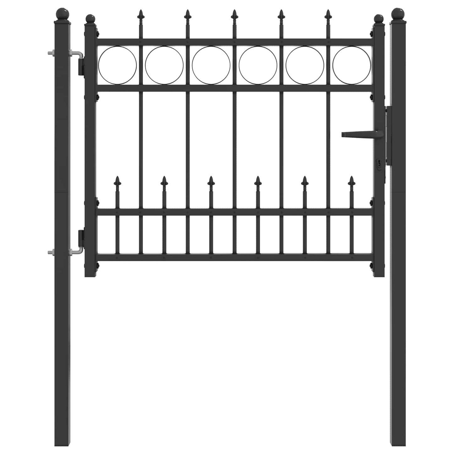 Fence Gate HORST 100 x 75 cm Metal Black Lockable